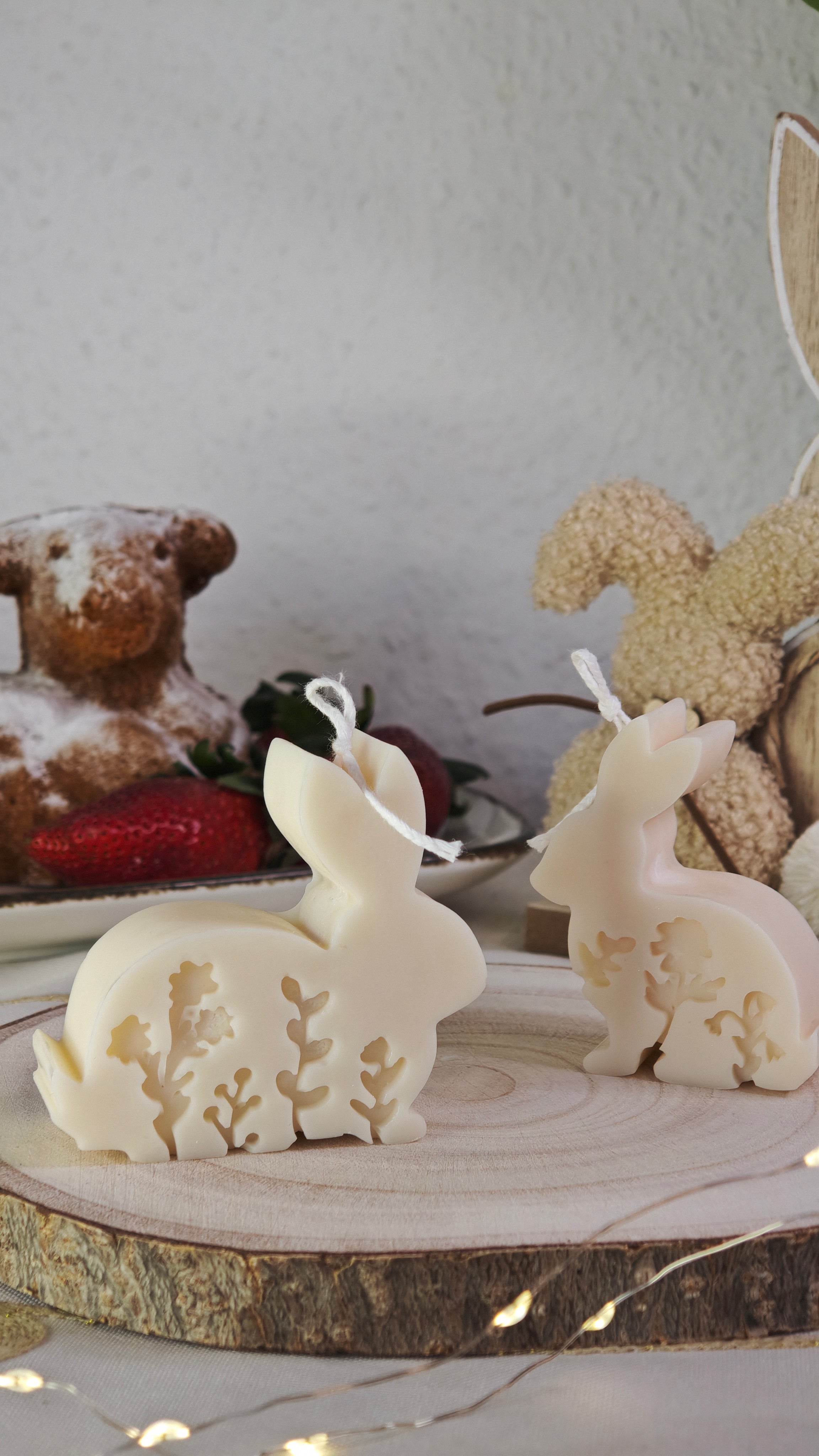 Hasenkerze – dekorative Osterkerze als fertiges Geschenk