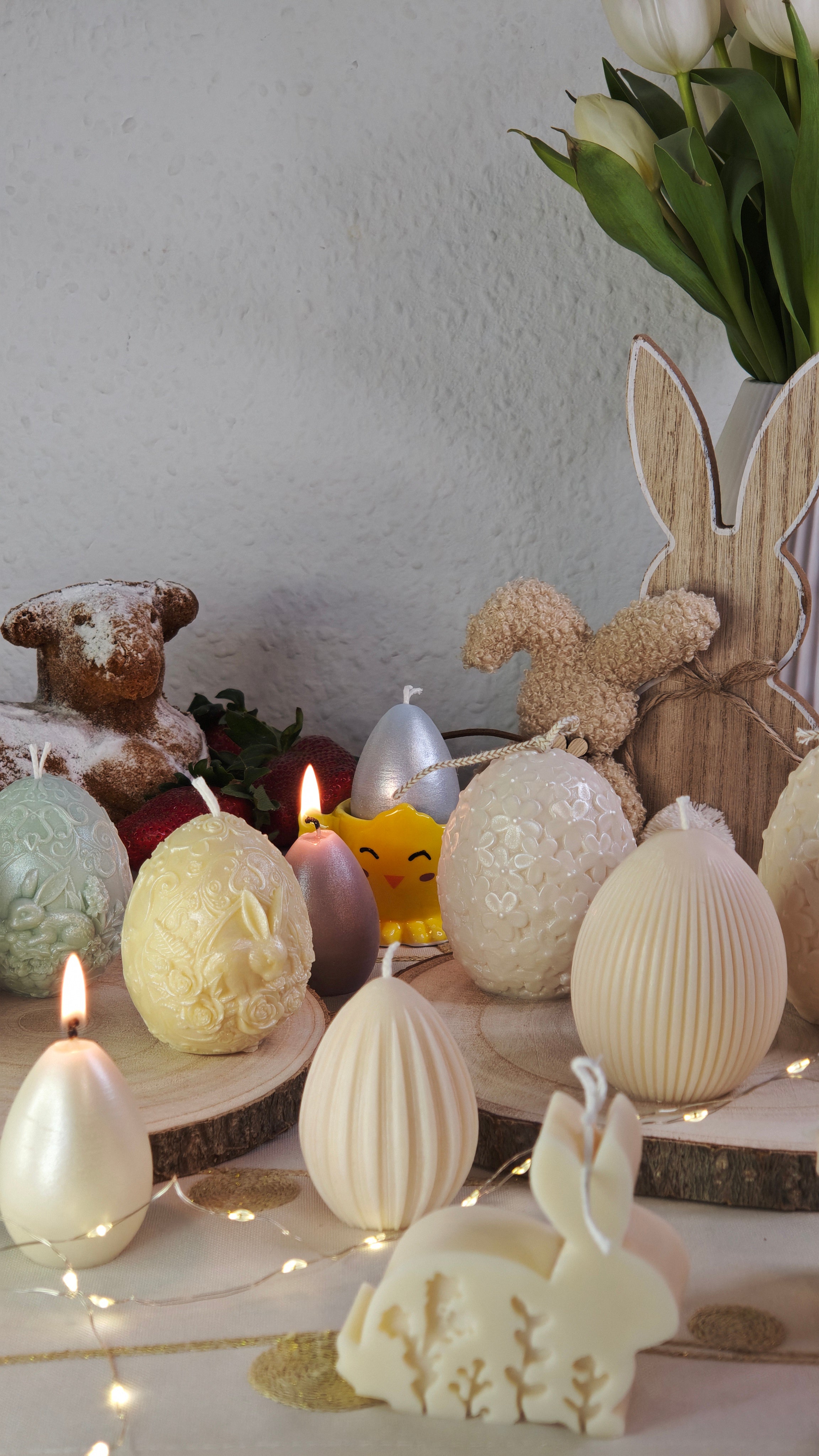 Hasenkerze – dekorative Osterkerze als fertiges Geschenk