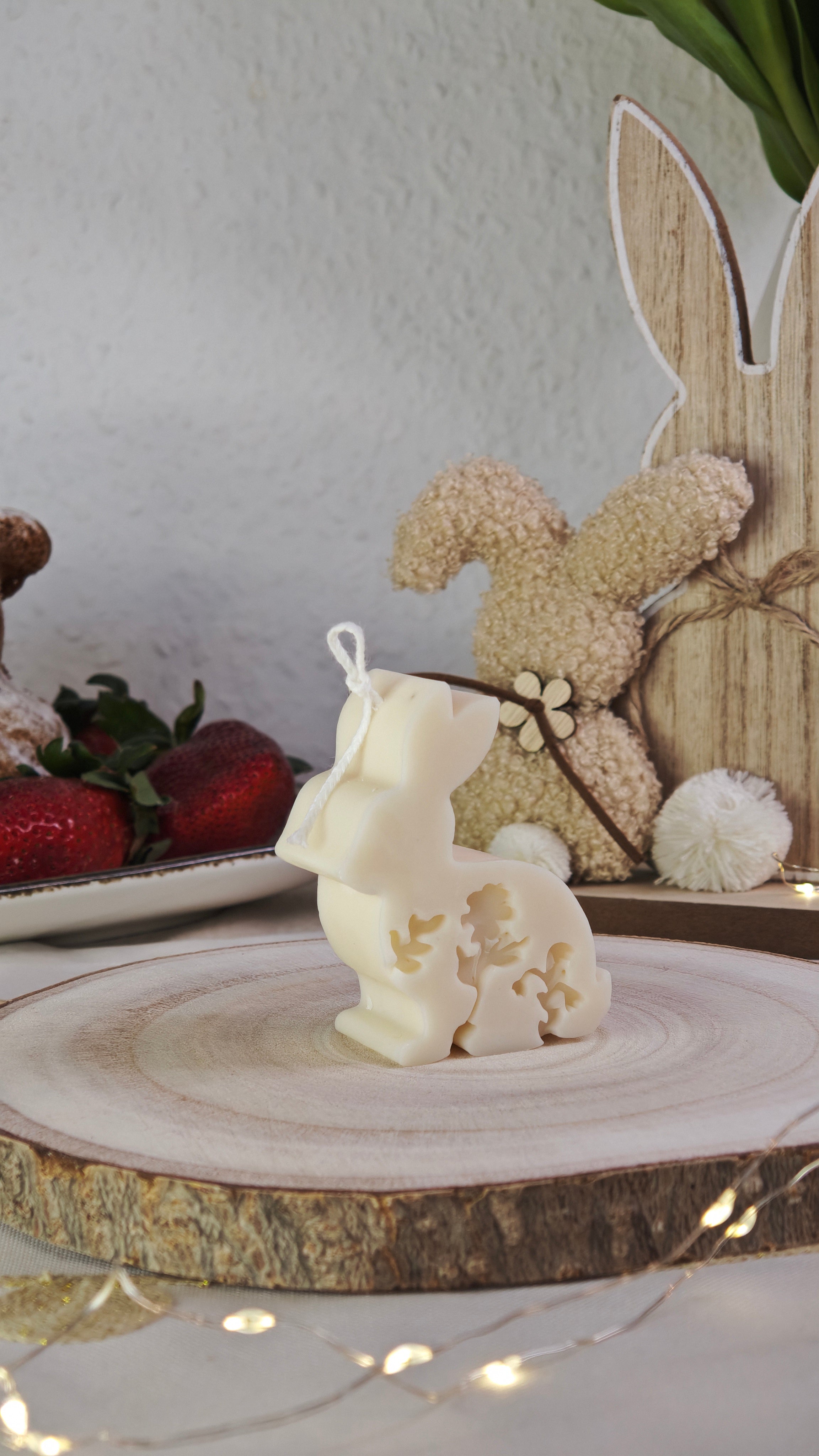 Hasenkerze – dekorative Osterkerze als fertiges Geschenk