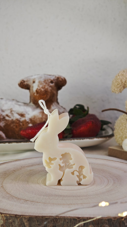 Hasenkerze – dekorative Osterkerze als fertiges Geschenk