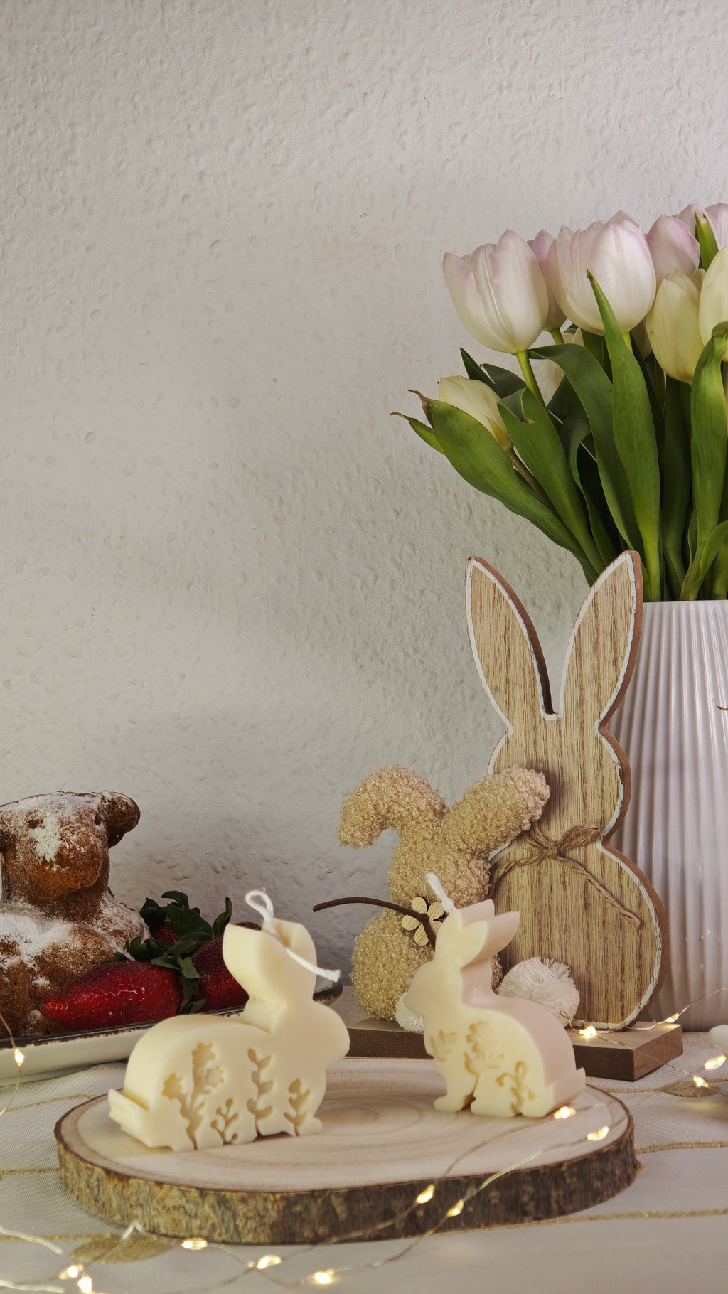 Hasenkerze – dekorative Osterkerze als fertiges Geschenk