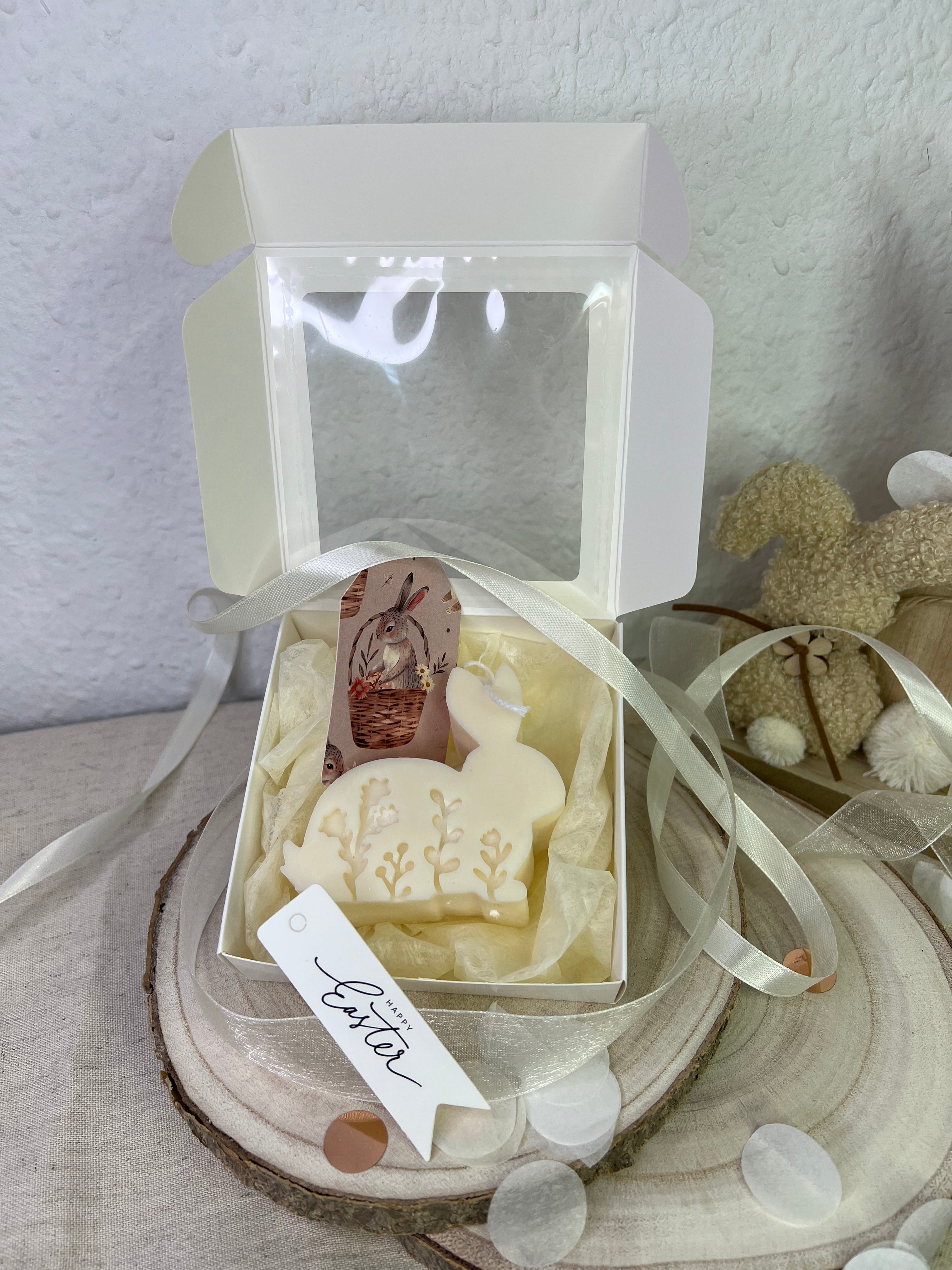 Hasenkerze – dekorative Osterkerze als fertiges Geschenk