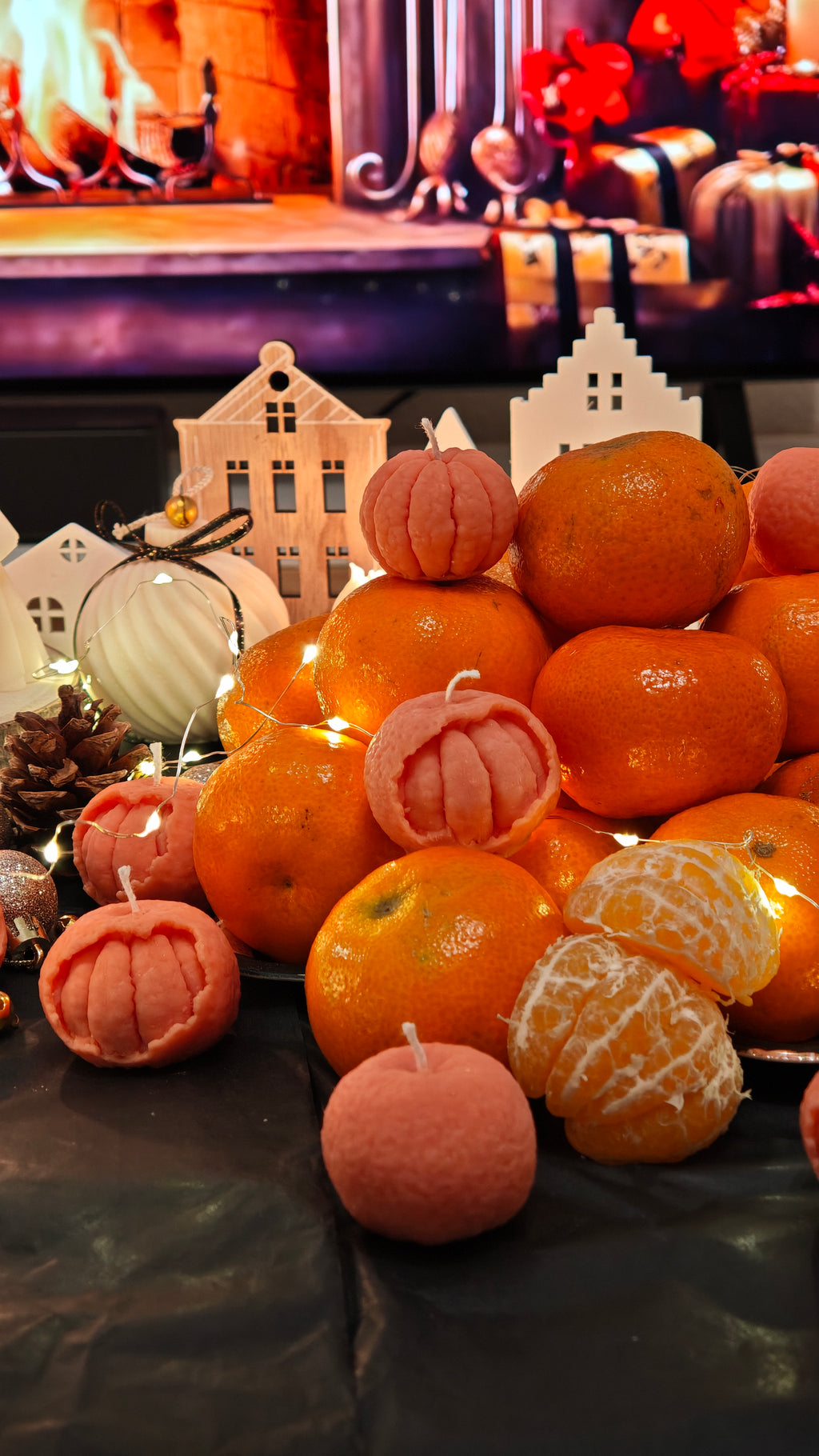 Mini-Kerze „Mandarine“ – vegane Weihnachtskerze