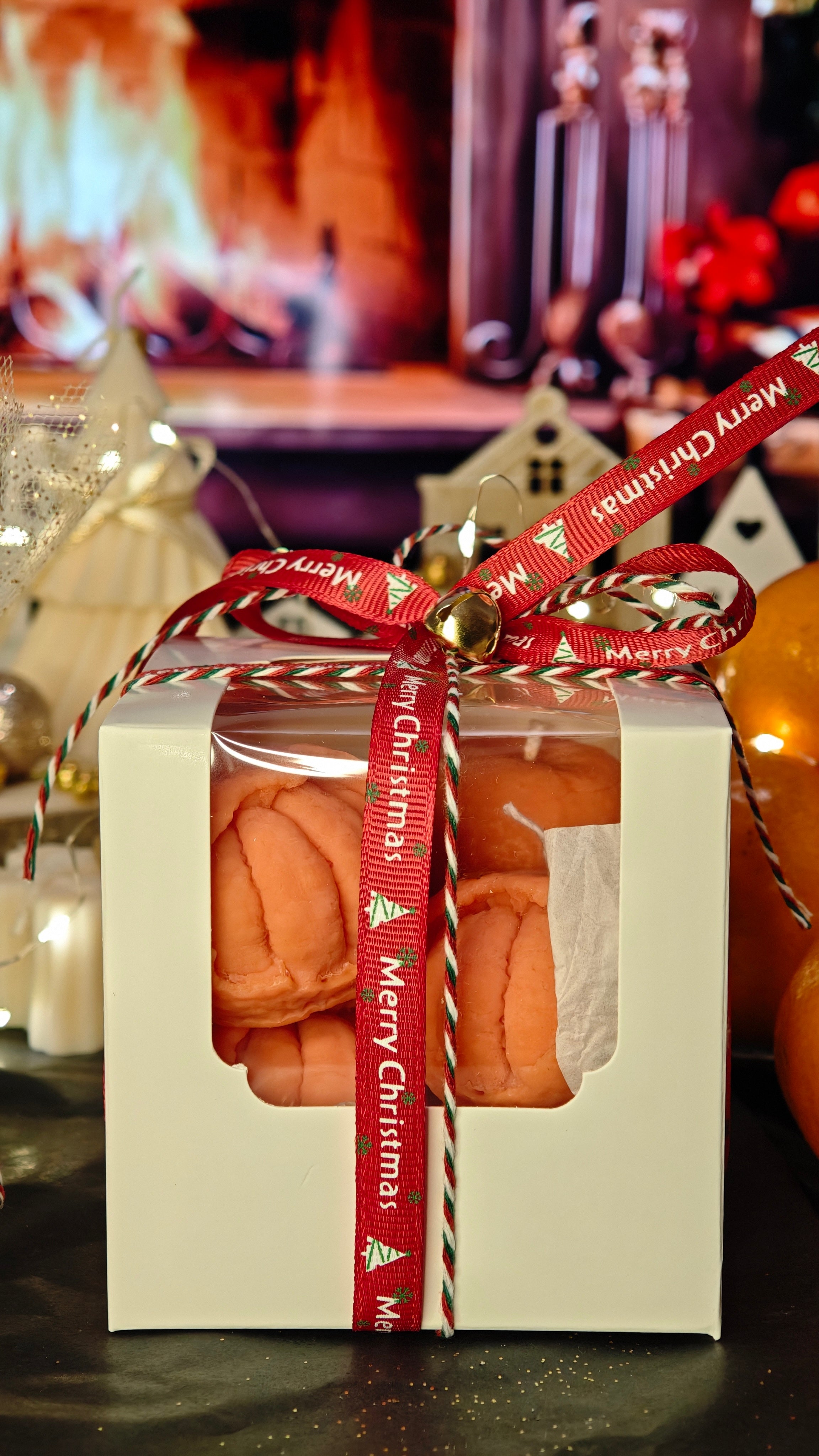 Mini-Kerze „Mandarine“ – vegane Weihnachtskerze