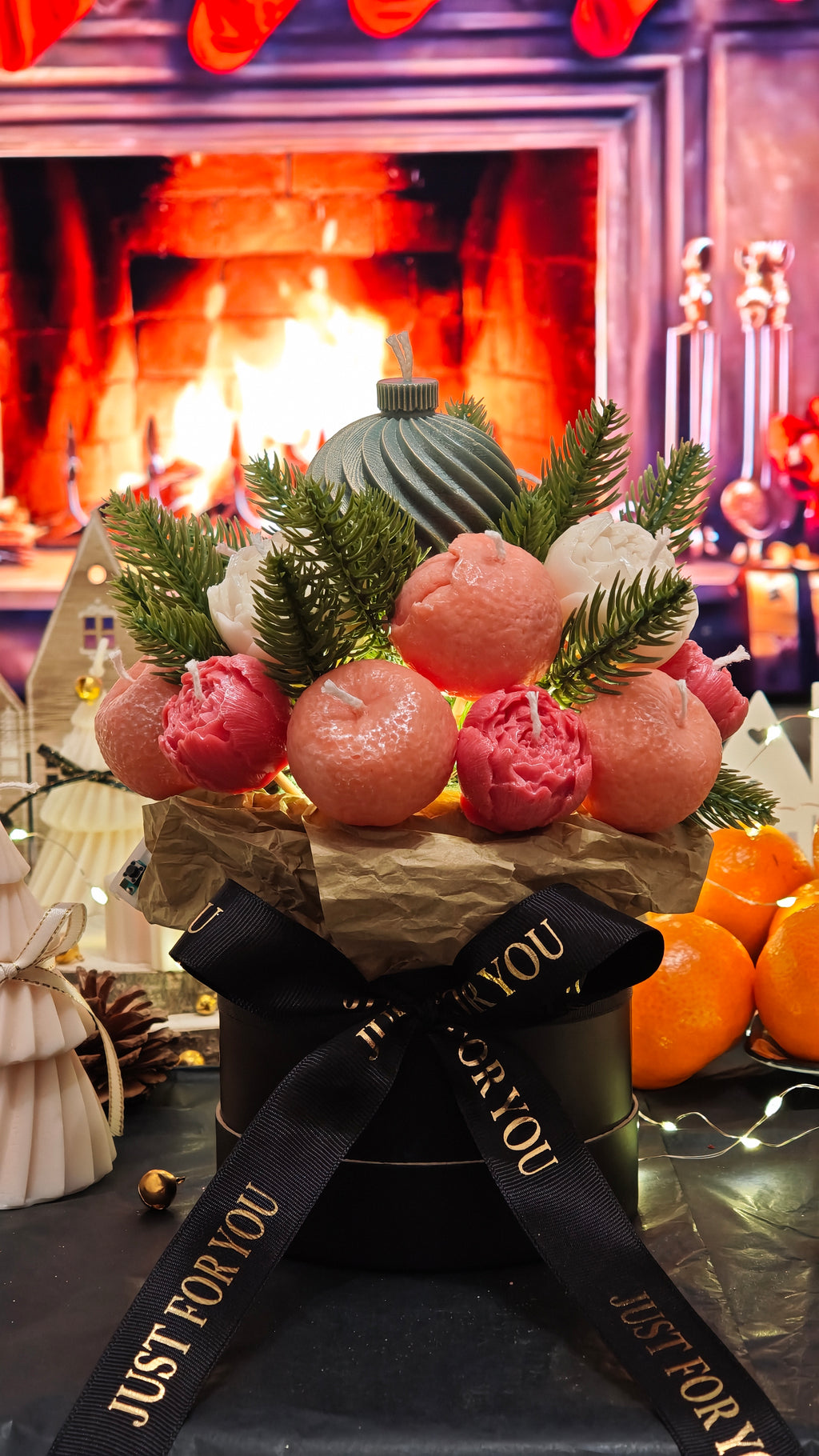 ISKA Premium Kerzenbouquet „Frost & Flamme“