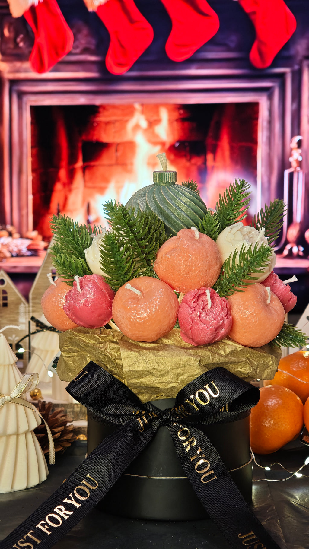 ISKA Premium Kerzenbouquet „Frost & Flamme“