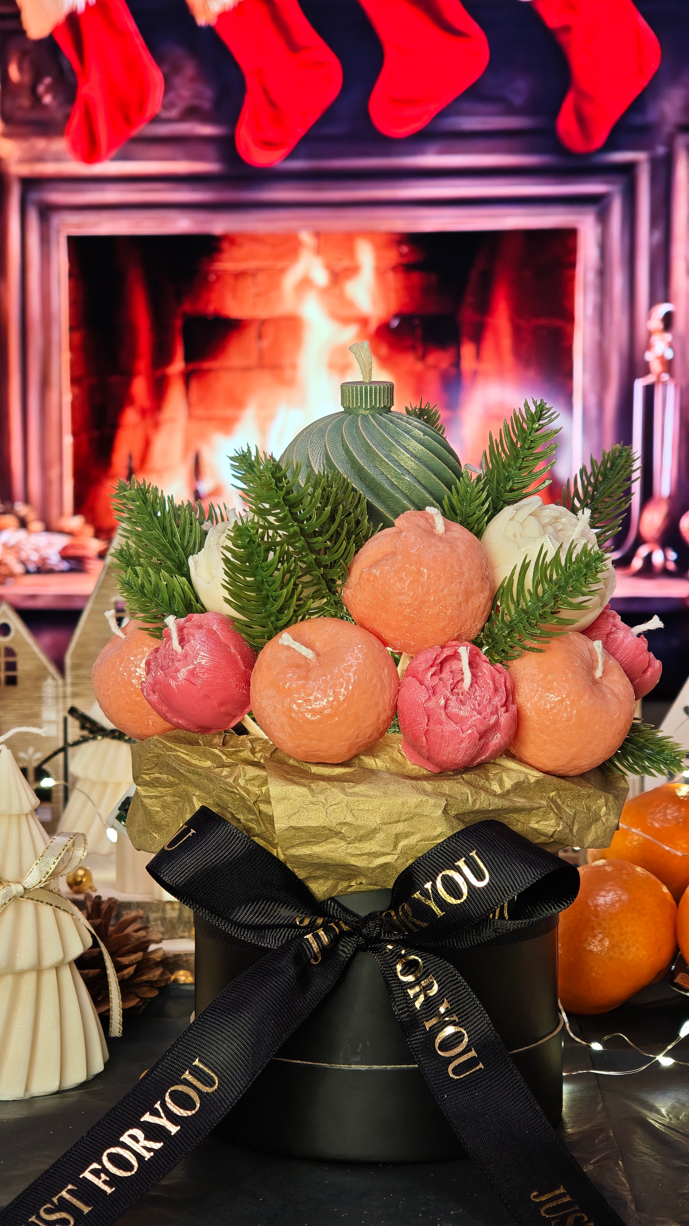 ISKA Premium Kerzenbouquet „Frost & Flamme“