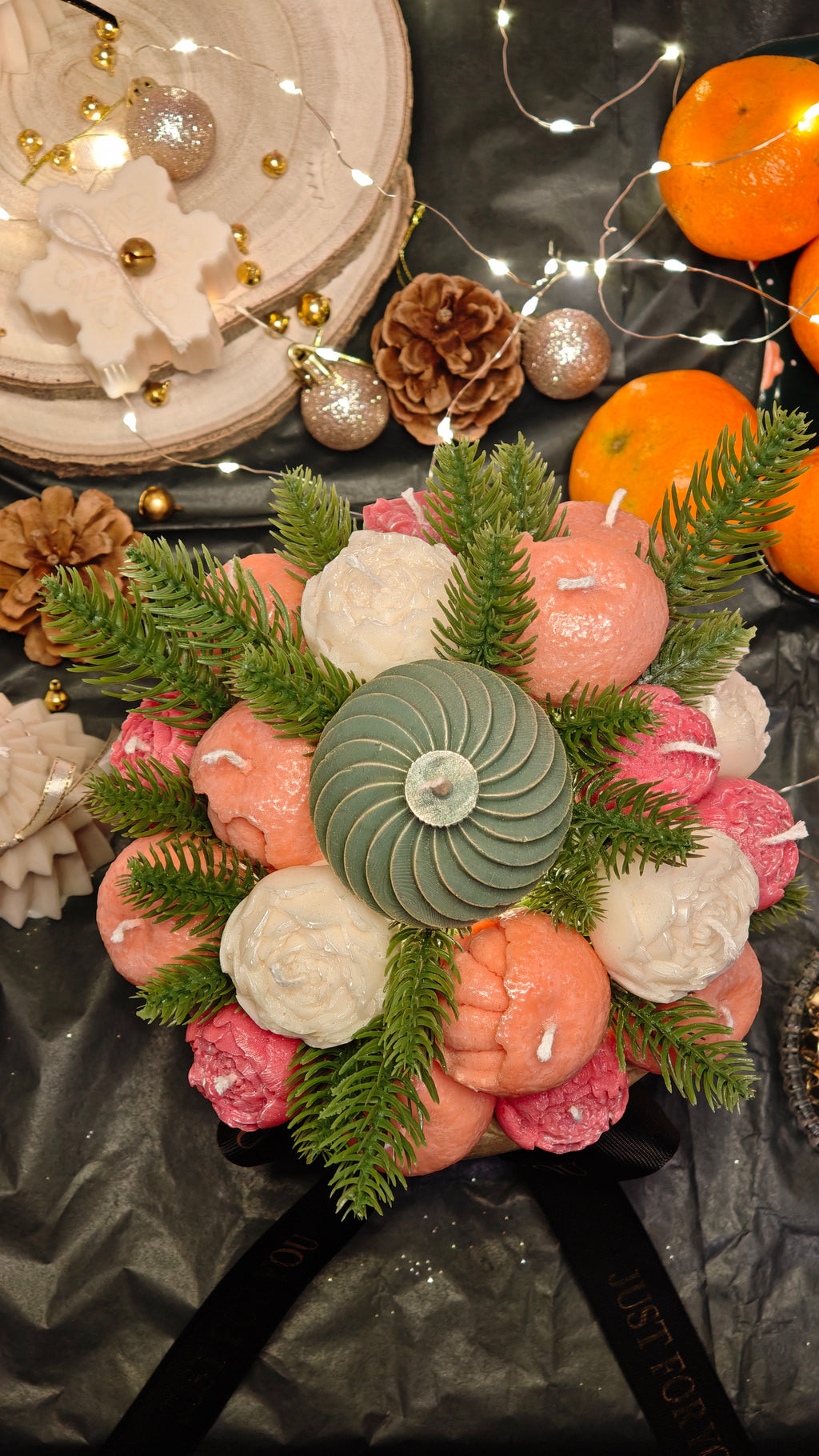 ISKA Premium Kerzenbouquet „Frost & Flamme“