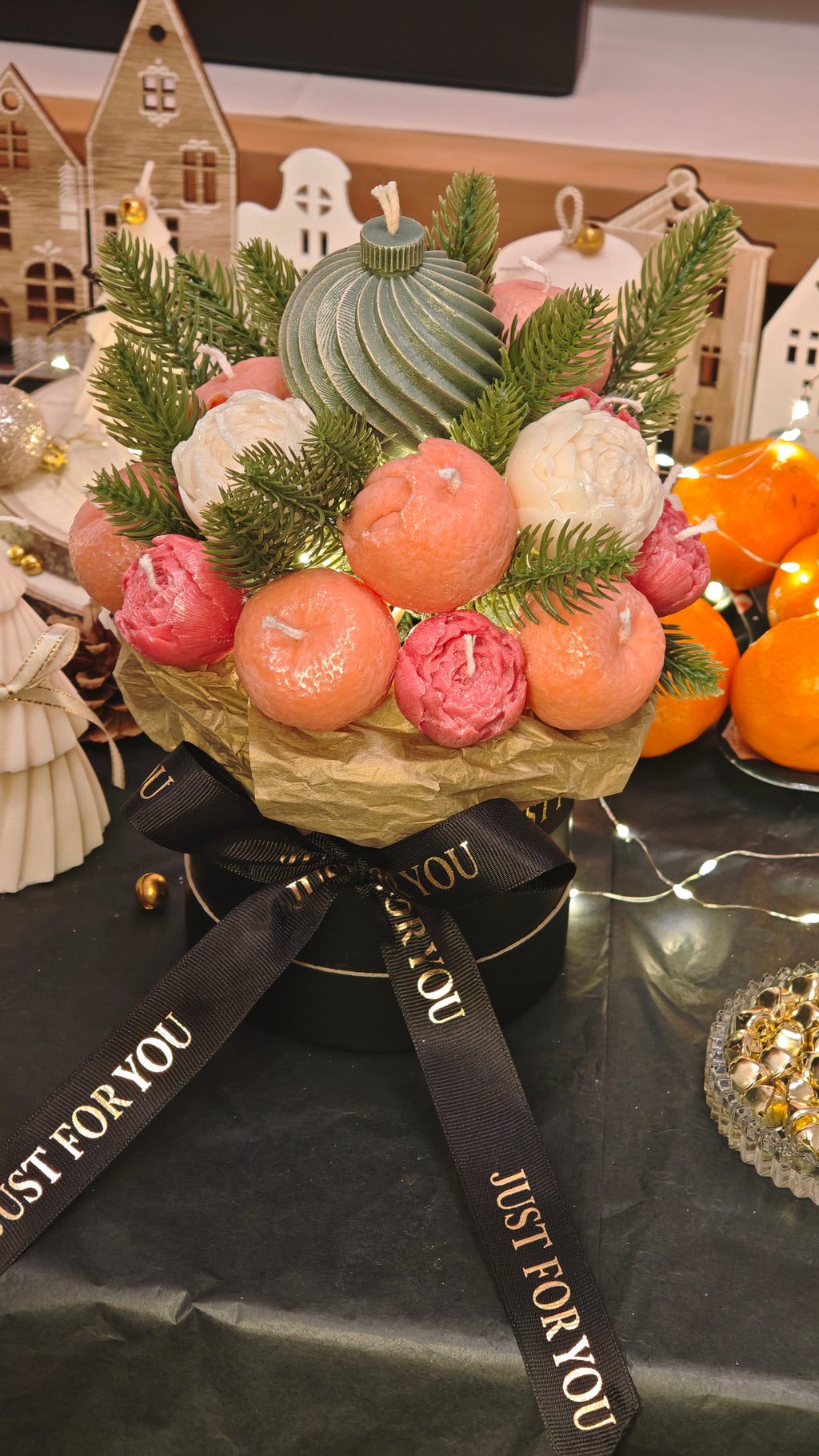 ISKA Premium Kerzenbouquet „Frost & Flamme“