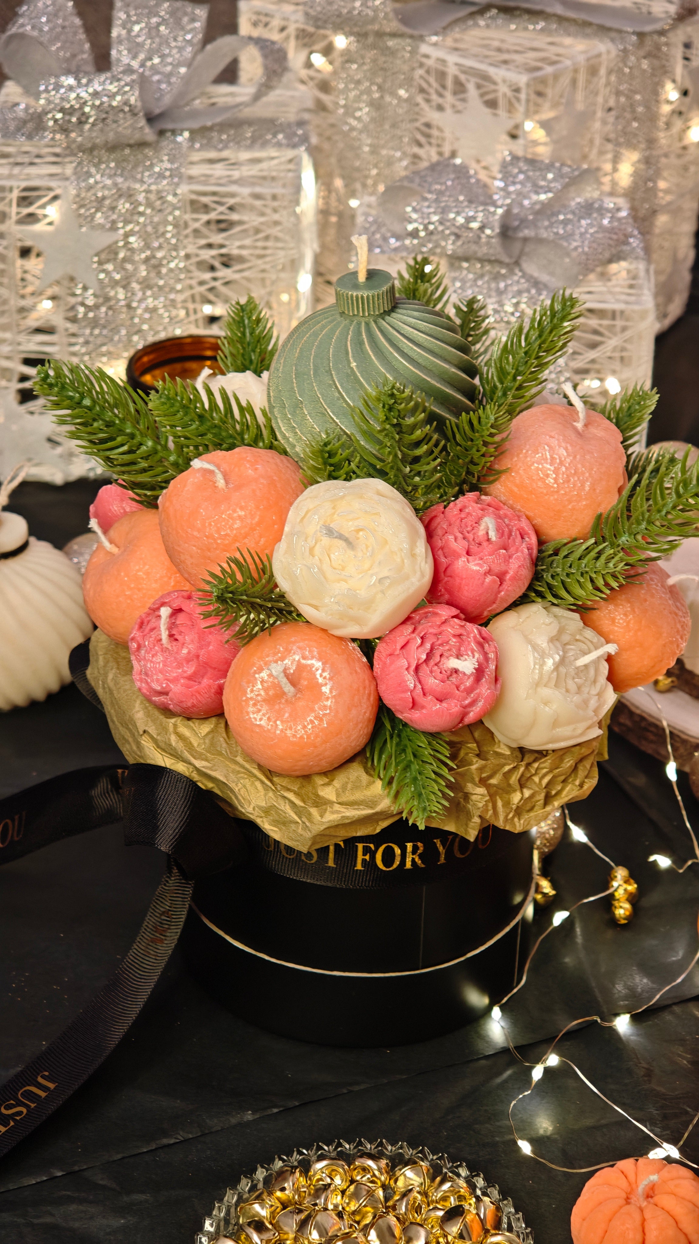 ISKA Premium Kerzenbouquet „Frost & Flamme“