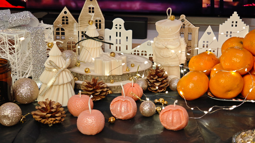 Mini-Kerze „Mandarine“ – vegane Weihnachtskerze