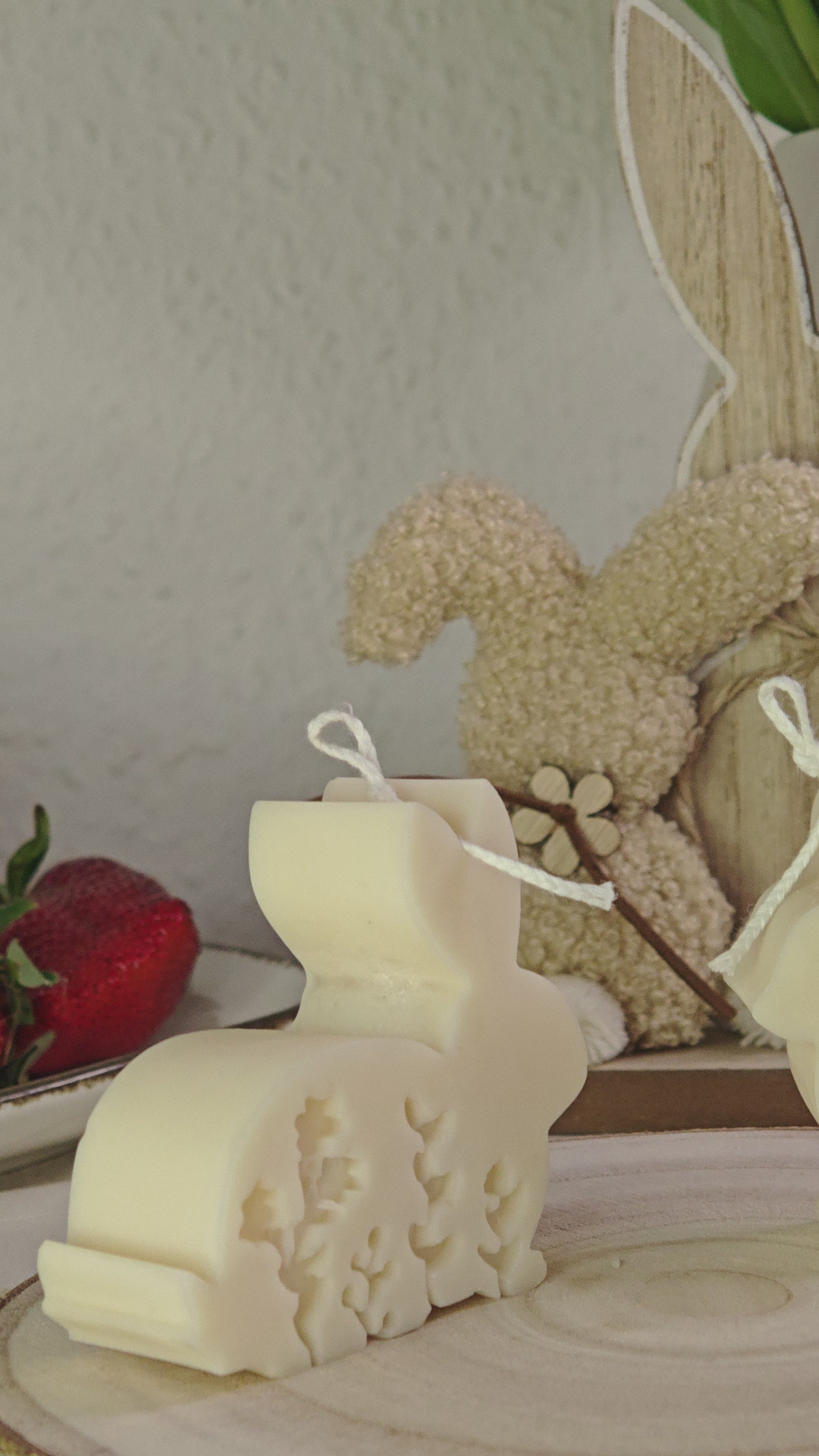 Hasenkerze – dekorative Osterkerze als fertiges Geschenk